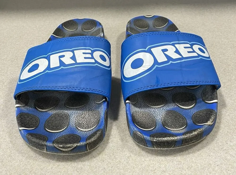 Oreo Cookie Slide Sandals Size XL -Limited Edition All Over Cookie Print -Summer